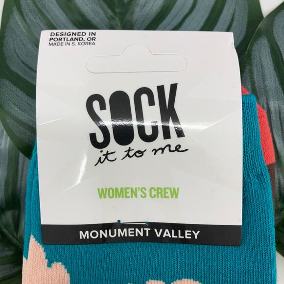 Sock It To Me Red Brown Monument Valley Desert Nature Outdoor Novelty Crew Sock - Picture 2 of 6